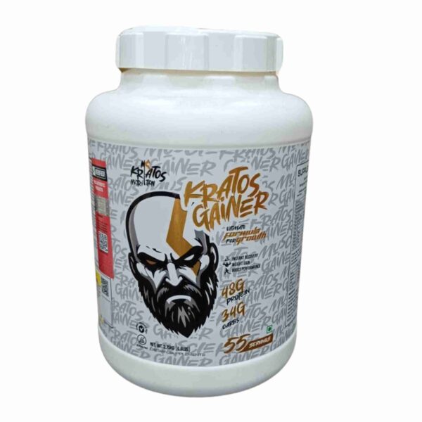 Kratos Gainer, a weight gainer supplement from Kratos Nutrition.
