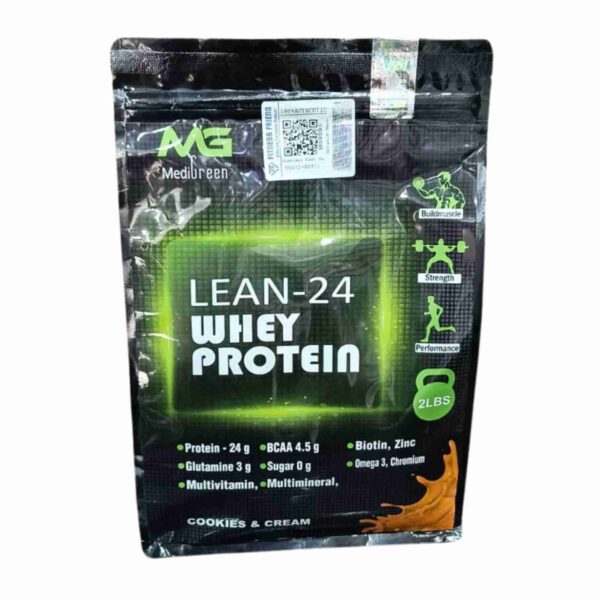 Medigreen Lean-24 Whey Protein in Cookies & Cream flavor