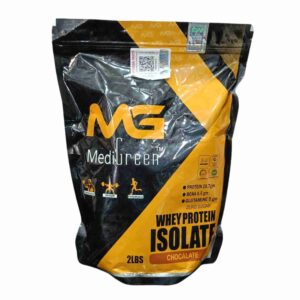 Medigreen Fitness Whey Protein Isolate in Chocolate flavor.